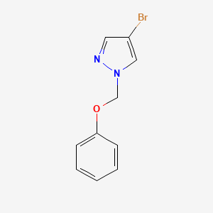 molecular formula C10H9BrN2O B569030 4-Bromo-1-(phenoxymethyl)-1H-pyrazole CAS No. 1263210-93-0