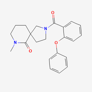 molecular formula C22H24N2O3 B5690303 7-methyl-2-(2-phenoxybenzoyl)-2,7-diazaspiro[4.5]decan-6-one 