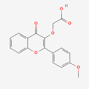 molecular formula C18H14O6 B5690308 {[2-(4-methoxyphenyl)-4-oxo-4H-chromen-3-yl]oxy}acetic acid 