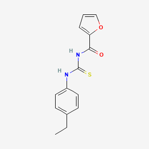 molecular formula C14H14N2O2S B5690328 N-{[(4-ethylphenyl)amino]carbonothioyl}-2-furamide 