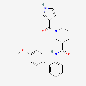 molecular formula C24H25N3O3 B5690345 N-(4'-methoxybiphenyl-2-yl)-1-(1H-pyrrol-3-ylcarbonyl)piperidine-3-carboxamide 
