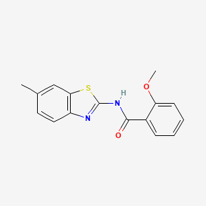molecular formula C16H14N2O2S B5690348 2-methoxy-N-(6-methyl-1,3-benzothiazol-2-yl)benzamide 