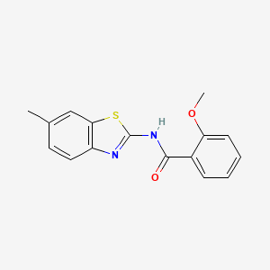 2-methoxy-N-(6-methyl-1,3-benzothiazol-2-yl)benzamide