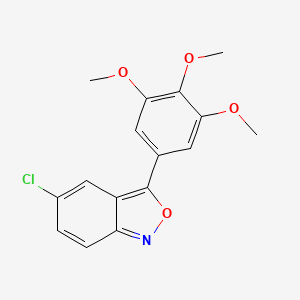 molecular formula C16H14ClNO4 B5690389 5-chloro-3-(3,4,5-trimethoxyphenyl)-2,1-benzisoxazole 