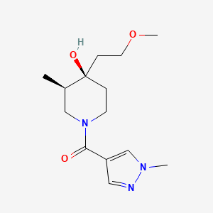 molecular formula C14H23N3O3 B5690404 (3R*,4R*)-4-(2-methoxyethyl)-3-methyl-1-[(1-methyl-1H-pyrazol-4-yl)carbonyl]-4-piperidinol 