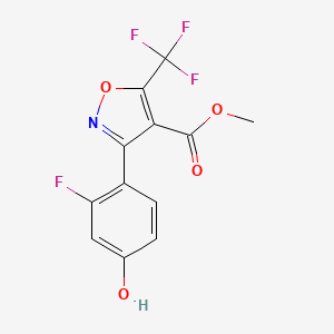 Methyl 3-(2-fluoro-4-hydroxyphenyl)-5-(trifluoromethyl)isoxazole-4-carboxylate
