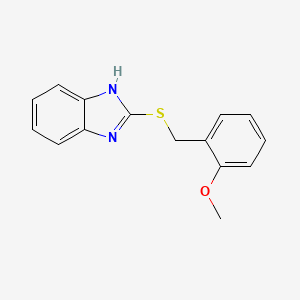 molecular formula C15H14N2OS B5690474 2-[(2-methoxybenzyl)thio]-1H-benzimidazole 