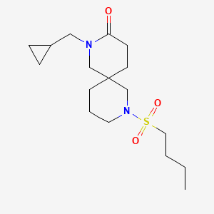 molecular formula C17H30N2O3S B5690484 8-(butylsulfonyl)-2-(cyclopropylmethyl)-2,8-diazaspiro[5.5]undecan-3-one 