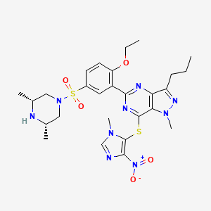 molecular formula C27H35N9O5S2 B569051 Mutaprodenafil CAS No. 1387577-30-1