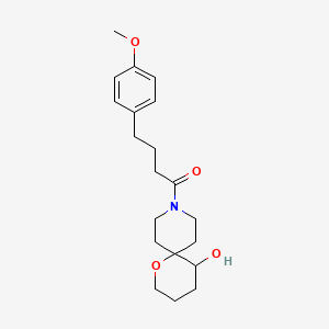 9-[4-(4-methoxyphenyl)butanoyl]-1-oxa-9-azaspiro[5.5]undecan-5-ol