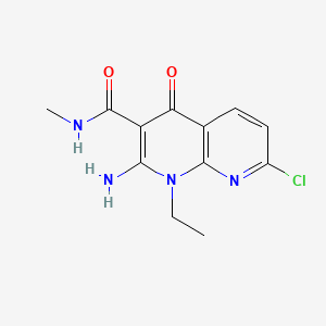 2-Amino-7-chloro-1-ethyl-N-methyl-4-oxo-1,4-dihydro-1,8-naphthyridine-3-carboxamide