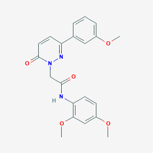 molecular formula C21H21N3O5 B5690531 N-(2,4-dimethoxyphenyl)-2-[3-(3-methoxyphenyl)-6-oxo-1(6H)-pyridazinyl]acetamide 
