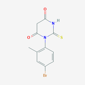 molecular formula C11H9BrN2O2S B5690545 1-(4-bromo-2-methylphenyl)-2-thioxodihydro-4,6(1H,5H)-pyrimidinedione 