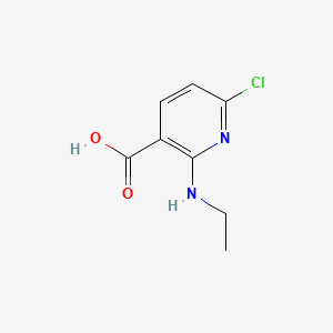 molecular formula C8H9ClN2O2 B569055 6-氯-2-乙胺基烟酸 CAS No. 1092523-21-1