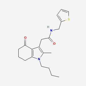molecular formula C20H26N2O2S B5690553 2-(1-butyl-2-methyl-4-oxo-4,5,6,7-tetrahydro-1H-indol-3-yl)-N-(2-thienylmethyl)acetamide 