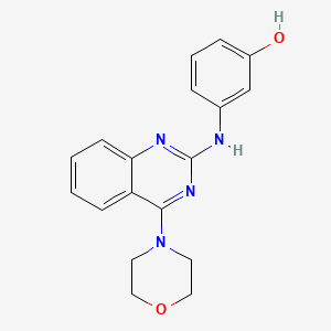 molecular formula C18H18N4O2 B5690558 3-{[4-(4-morpholinyl)-2-quinazolinyl]amino}phenol 