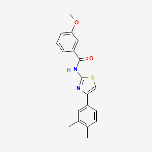 molecular formula C19H18N2O2S B5690568 N-[4-(3,4-dimethylphenyl)-1,3-thiazol-2-yl]-3-methoxybenzamide 