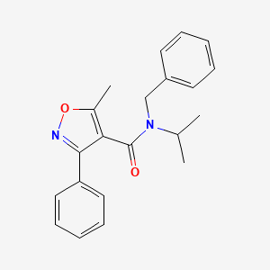 molecular formula C21H22N2O2 B5690599 N-benzyl-N-isopropyl-5-methyl-3-phenyl-4-isoxazolecarboxamide 