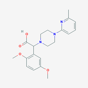 molecular formula C20H25N3O4 B5690607 (2,5-dimethoxyphenyl)[4-(6-methylpyridin-2-yl)piperazin-1-yl]acetic acid 