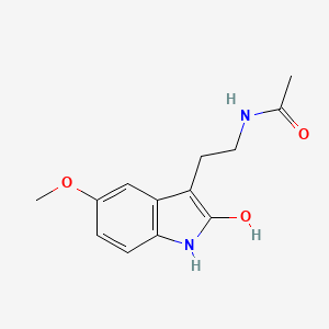 molecular formula C13H16N2O3 B569061 N-(2-(2-Hydroxy-5-methoxy-1H-indol-3-yl)ethyl)acetamide CAS No. 229018-17-1
