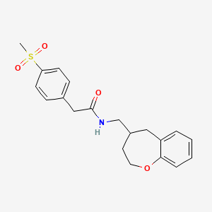 molecular formula C20H23NO4S B5690619 2-[4-(methylsulfonyl)phenyl]-N-(2,3,4,5-tetrahydro-1-benzoxepin-4-ylmethyl)acetamide 