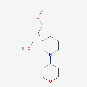 molecular formula C14H27NO3 B5690622 [3-(2-methoxyethyl)-1-(tetrahydro-2H-pyran-4-yl)-3-piperidinyl]methanol 