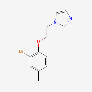 molecular formula C12H13BrN2O B5690646 1-[2-(2-bromo-4-methylphenoxy)ethyl]-1H-imidazole 