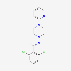 molecular formula C16H16Cl2N4 B5690691 N-(2,6-dichlorobenzylidene)-4-(2-pyridinyl)-1-piperazinamine 