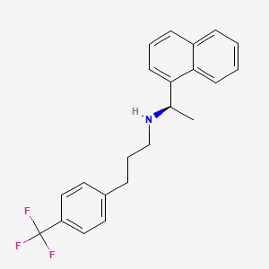 molecular formula C22H22F3N B569070 (R)-N-(1-(naphthalen-1-yl)ethyl)-3-(4-(trifluoromethyl)phenyl)propan-1-amine CAS No. 1428185-71-0