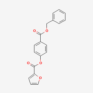 molecular formula C19H14O5 B5690706 4-[(benzyloxy)carbonyl]phenyl 2-furoate 