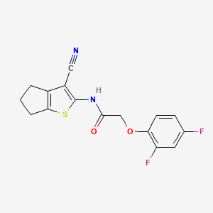 molecular formula C16H12F2N2O2S B5690713 N-(3-cyano-5,6-dihydro-4H-cyclopenta[b]thien-2-yl)-2-(2,4-difluorophenoxy)acetamide 