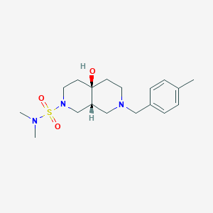 molecular formula C18H29N3O3S B5690729 (4aR*,8aR*)-4a-hydroxy-N,N-dimethyl-7-(4-methylbenzyl)octahydro-2,7-naphthyridine-2(1H)-sulfonamide 