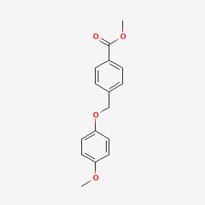 molecular formula C16H16O4 B5690734 methyl 4-[(4-methoxyphenoxy)methyl]benzoate 