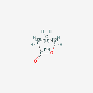molecular formula C4H6O2 B569076 γ-丁内酯-13C4 CAS No. 848486-92-0