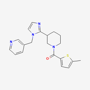 molecular formula C20H22N4OS B5690762 3-[(2-{1-[(5-methyl-2-thienyl)carbonyl]-3-piperidinyl}-1H-imidazol-1-yl)methyl]pyridine 