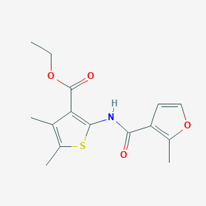 molecular formula C15H17NO4S B5690792 ethyl 4,5-dimethyl-2-[(2-methyl-3-furoyl)amino]-3-thiophenecarboxylate 