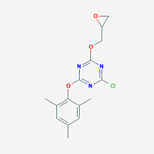 B056908 1,3,5-Triazine, 2-chloro-4-(2-oxiranylmethoxy)-6-(2,4,6-trimethylphenoxy)- CAS No. 125025-92-5