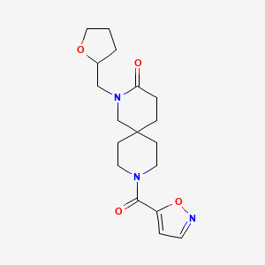 molecular formula C18H25N3O4 B5690819 9-(5-isoxazolylcarbonyl)-2-(tetrahydro-2-furanylmethyl)-2,9-diazaspiro[5.5]undecan-3-one 