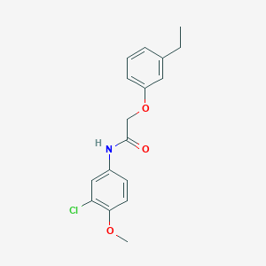 molecular formula C17H18ClNO3 B5690835 N-(3-chloro-4-methoxyphenyl)-2-(3-ethylphenoxy)acetamide 