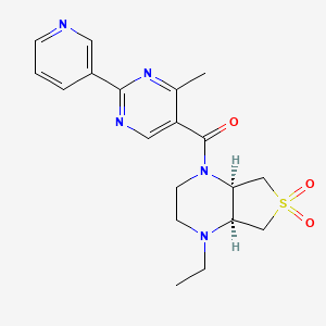 molecular formula C19H23N5O3S B5690838 (4aR*,7aS*)-1-ethyl-4-[(4-methyl-2-pyridin-3-ylpyrimidin-5-yl)carbonyl]octahydrothieno[3,4-b]pyrazine 6,6-dioxide 