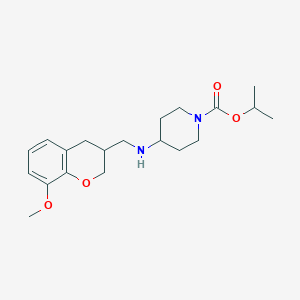 molecular formula C20H30N2O4 B5690857 isopropyl 4-{[(8-methoxy-3,4-dihydro-2H-chromen-3-yl)methyl]amino}piperidine-1-carboxylate 