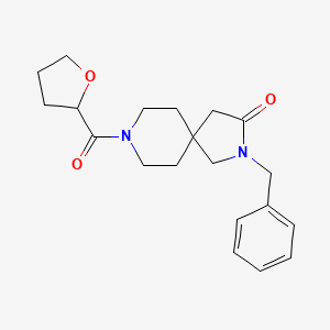 molecular formula C20H26N2O3 B5690858 2-benzyl-8-(tetrahydrofuran-2-ylcarbonyl)-2,8-diazaspiro[4.5]decan-3-one 