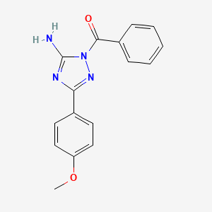 molecular formula C16H14N4O2 B5690868 1-benzoyl-3-(4-methoxyphenyl)-1H-1,2,4-triazol-5-amine 
