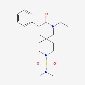 molecular formula C19H29N3O3S B5690871 2-ethyl-N,N-dimethyl-3-oxo-4-phenyl-2,9-diazaspiro[5.5]undecane-9-sulfonamide 