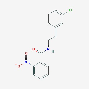molecular formula C15H13ClN2O3 B5690881 N-[2-(3-chlorophenyl)ethyl]-2-nitrobenzamide 