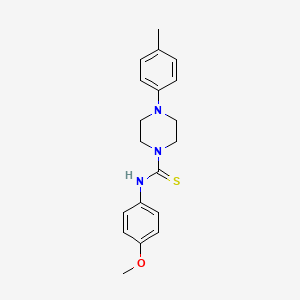 molecular formula C19H23N3OS B5690887 N-(4-methoxyphenyl)-4-(4-methylphenyl)-1-piperazinecarbothioamide 