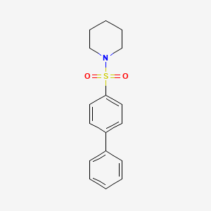 molecular formula C17H19NO2S B5690897 1-(4-biphenylylsulfonyl)piperidine 
