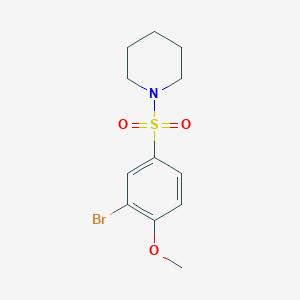 1-[(3-bromo-4-methoxyphenyl)sulfonyl]piperidine