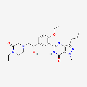 molecular formula C25H34N6O4 B569092 Piperazonifil CAS No. 1335201-04-1