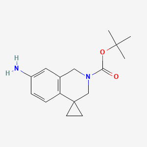 tert-butyl 7'-amino-1'H-spiro[cyclopropane-1,4'-isoquinoline]-2'(3'H)-carboxylate